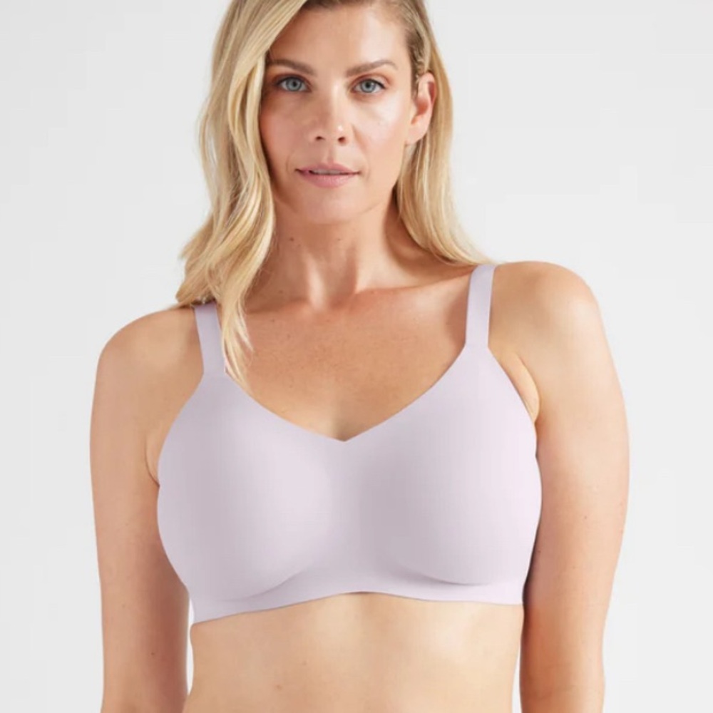 Knix Thin Strap Padded V Neck Bra Lavender